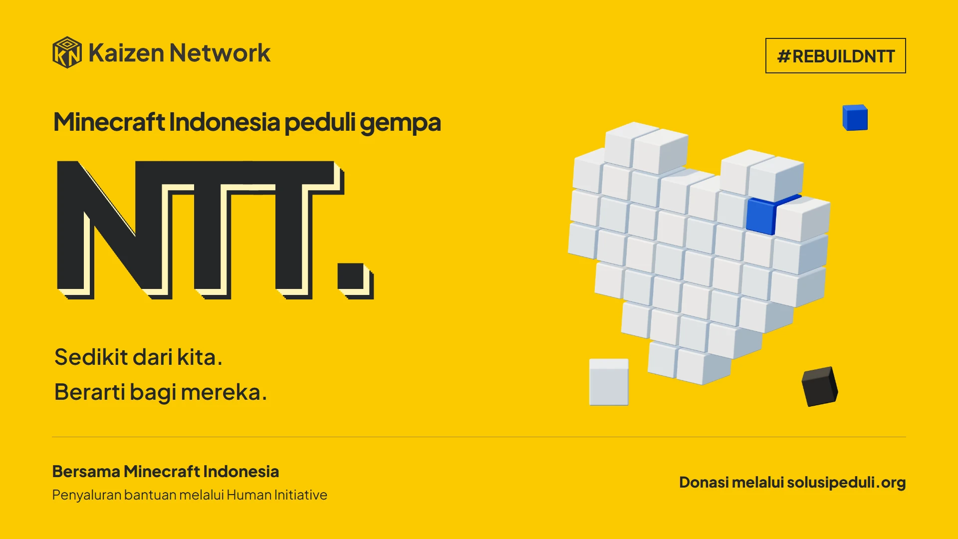 Kaizen Network Ikut Minecraft Indonesia Peduli Gempa NTT